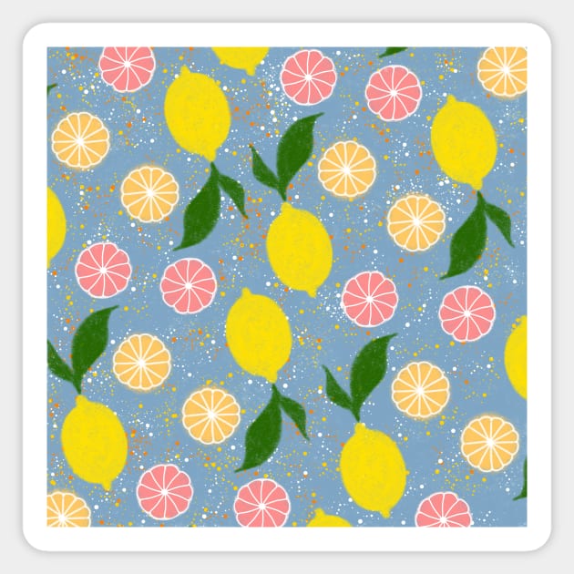 Cute Lemon pattern Lemon Pattern Fruit Fruits Yellow Sticker